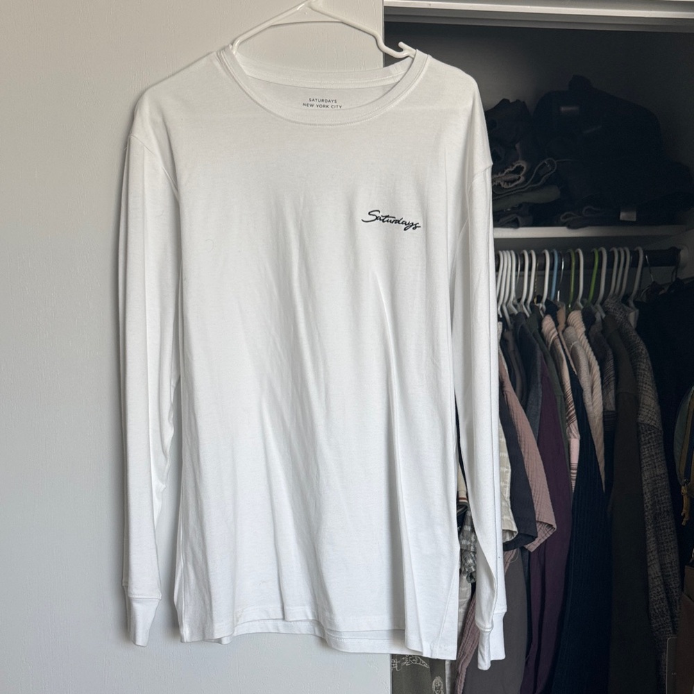 Saturdays New York City Classic White Long Sleeve Tee